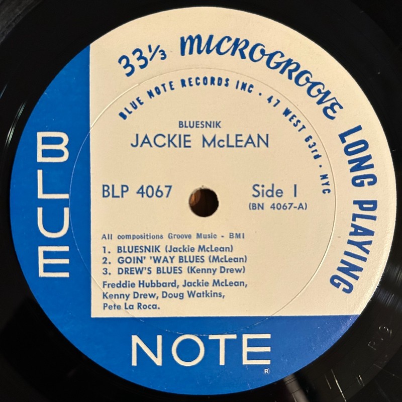 JACKIE MCLEAN Bluesnik LP on Blue Note W63rd DG RVG mono hard bop