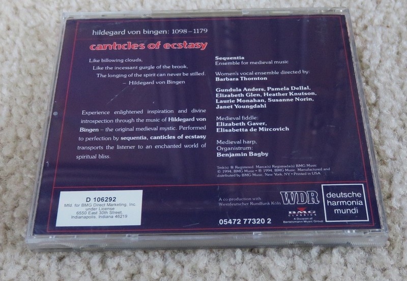 Canticles of Ecstasy by Sequentia (CD, 1994) S3 gallery