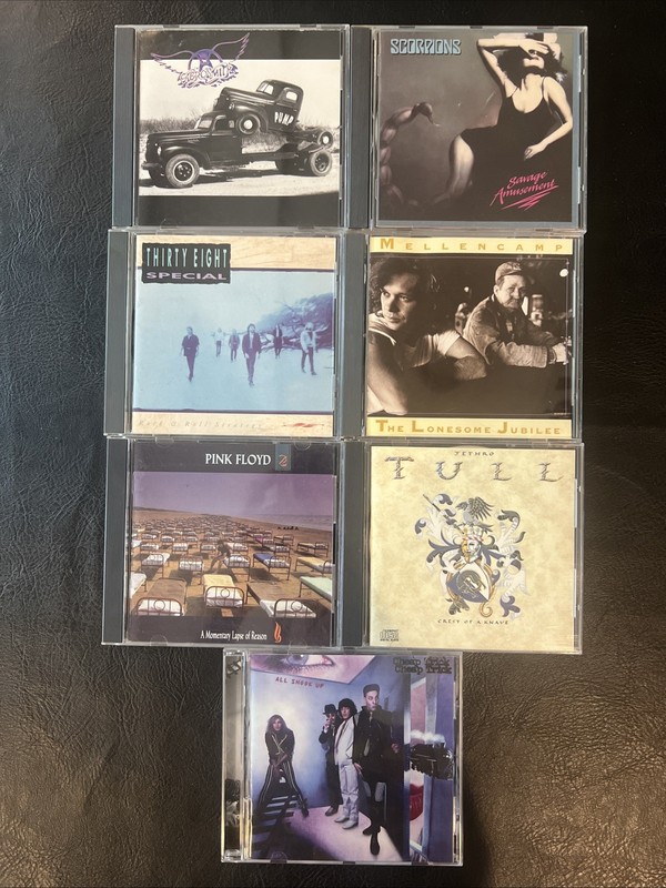 7 Cd Rock Lot- Aerosmith- Scorpions- 38 Special- Cheap Trick – Pink Floyd- More!
