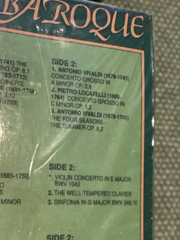 Treasury Of Baroque 300 Years Classical Music 8 Cassettes New Hours Of Listening gallery