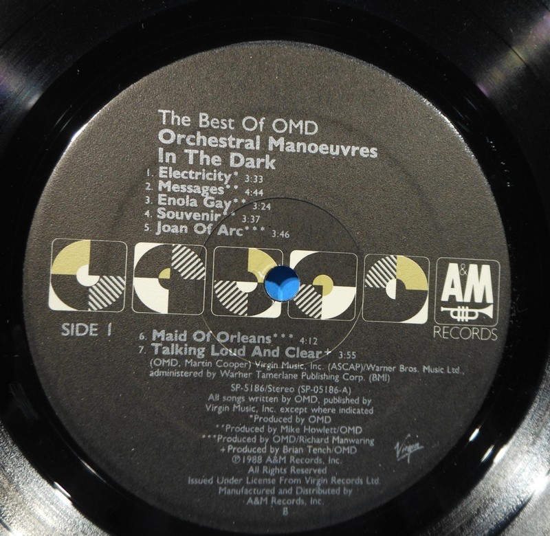 ORCHESTRAL MANOEUVRES IN THE DARK THE BEST OF OMD 1988 PLAYS GREAT! VG+/VG!!A gallery