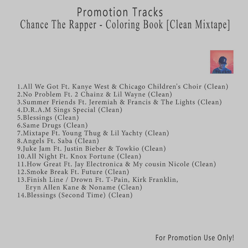 Rap/Hip-Hop.. White CD. Chance The Rapper – Coloring Book [Clean Mixtape]
