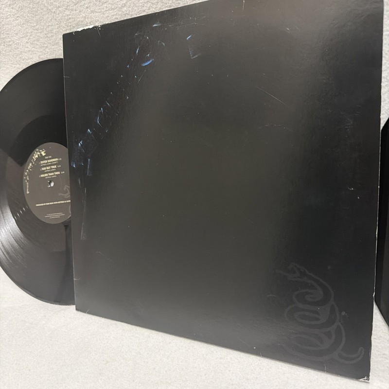 Metallica Black Album 2LP 2014 Blackened Vinyl NM