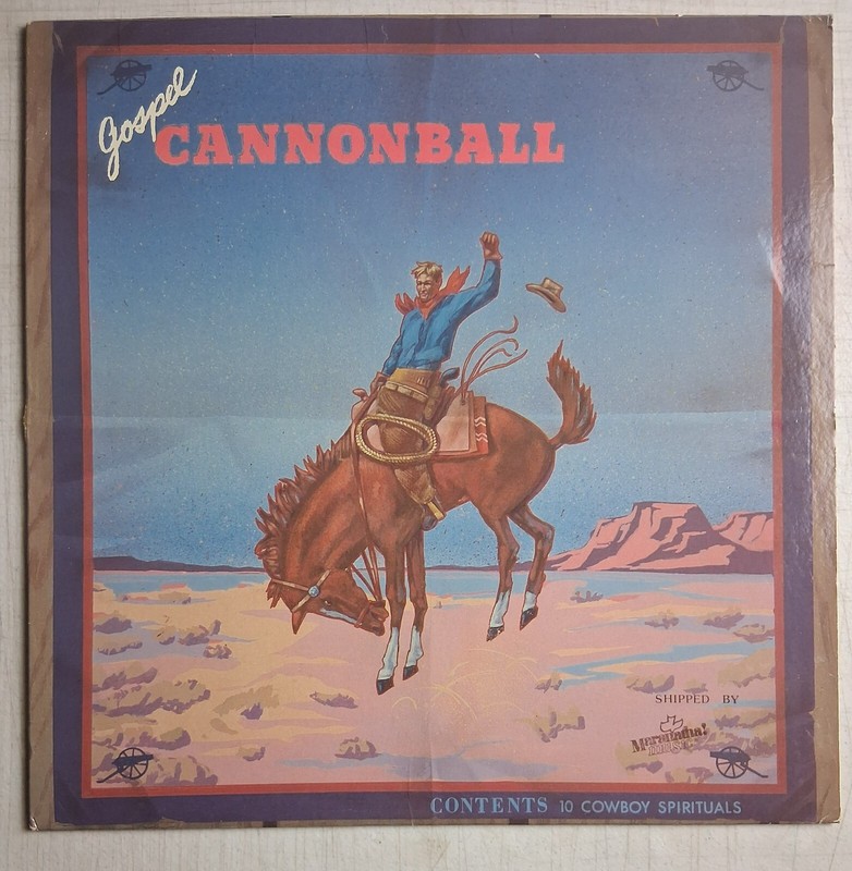Gospel Cannonball Vinyl LP Record Album with 10 Cowboy Spirituals Gospel Music