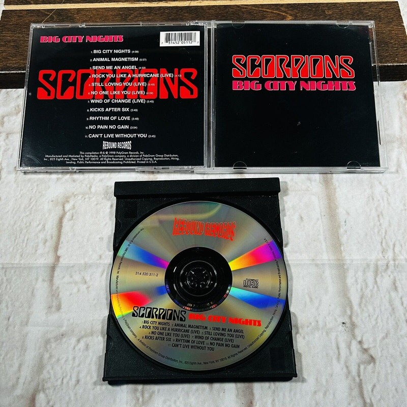 Big City Nights Scorpions Germany CD 1998 Rebound Records