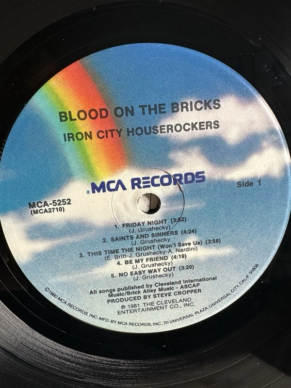 Iron City Houserockers Blood On The Bricks Vinyl LP VG+ VG+ Promo Copy MCA Ultra gallery