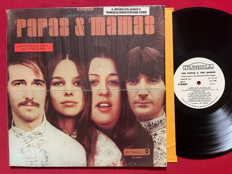 THE MAMAS & THE PAPAS LP WHITE LABEL PROMO SHRINK & HYPE (1968) DUNHILL 50031
