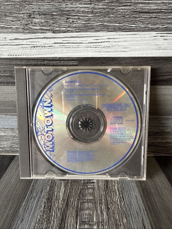 Johnny Gill Rub You the Right Way PROMO CD Single Motown Rare 3 Track Version