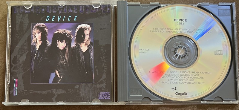DEVICE 22B3 CD 1986 CHRYSALIS VK 41526 DIDX 504 DADC PRESSING HOLLY KNIGHT RARE