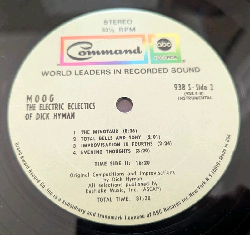 Dick Hyman - Moog The Electric Eclectics Of Dick Hyman LP leftfield space age gallery