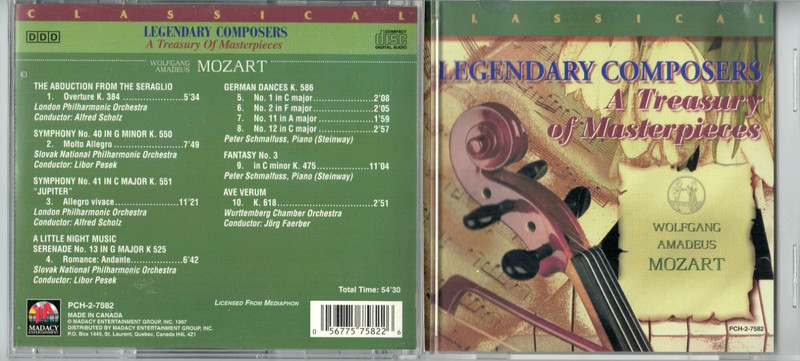 Legendary Composers - A Treasury of Masterpieces LOT of 5 Music CDs gallery