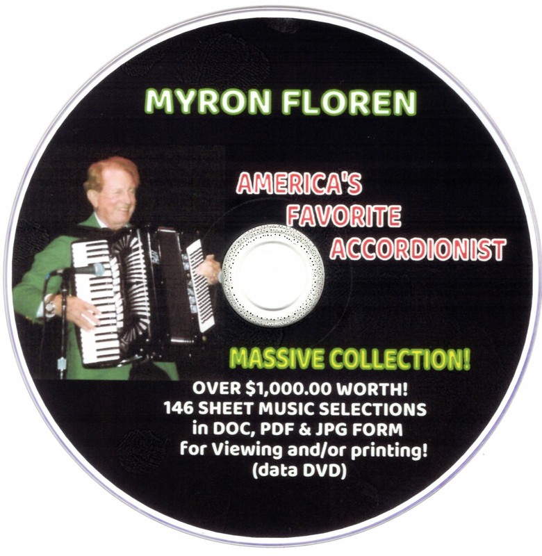 «MYRON FLOREN» – MASSIVE COLLECTION – ACCORDION SHEET MUSIC»- 146 SELECTIONS