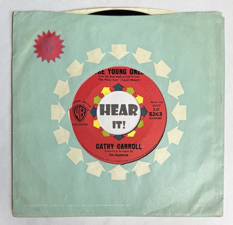 Teen Popcorn Soul 45 CATHY CARROLL The Young Ones / My Heart WB hear