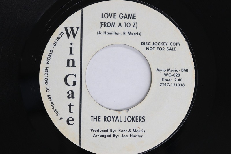 7″ ROYAL JOKERS Love Game (From A To WG020PROMO WINGATE US PROMO