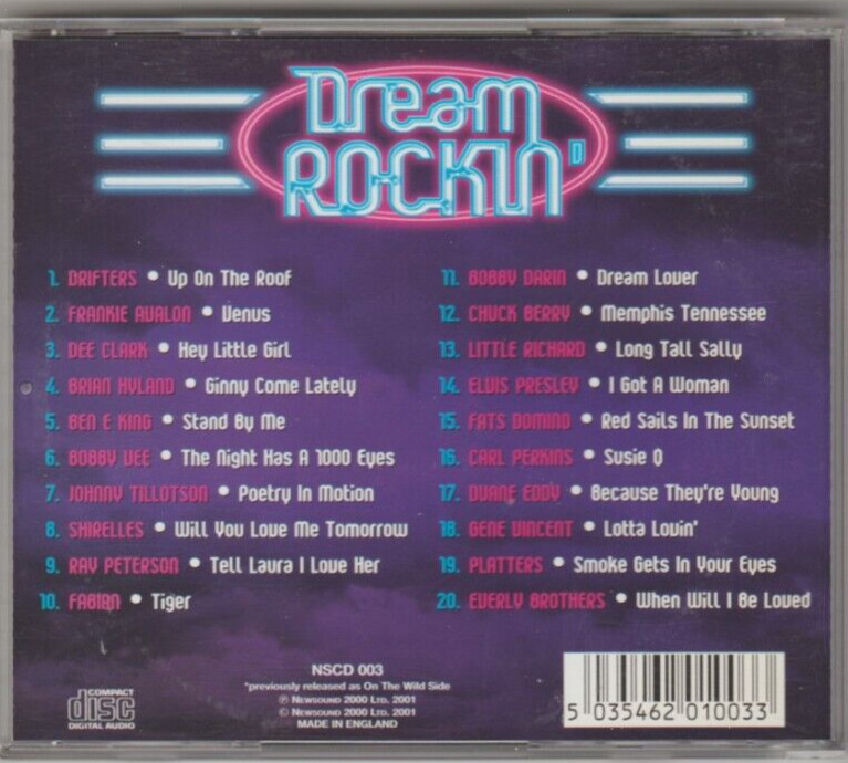 Dream Rockin' (20 Rock N Roll Love Songs) CD Fats Domino Platters Elvis Drifters gallery