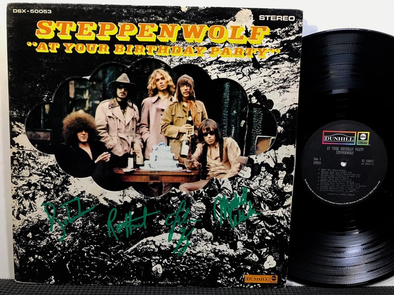 STEPPENWOLF At Your Birthday Party LP ABC DUNHILL STEREO 1969 Rock DieCut Signed