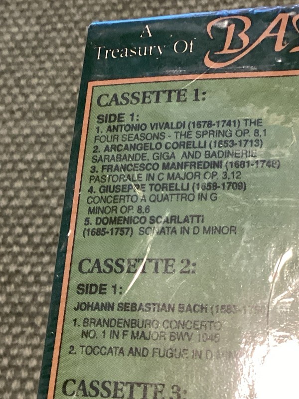 Treasury Of Baroque 300 Years Classical Music 8 Cassettes New Hours Of Listening gallery