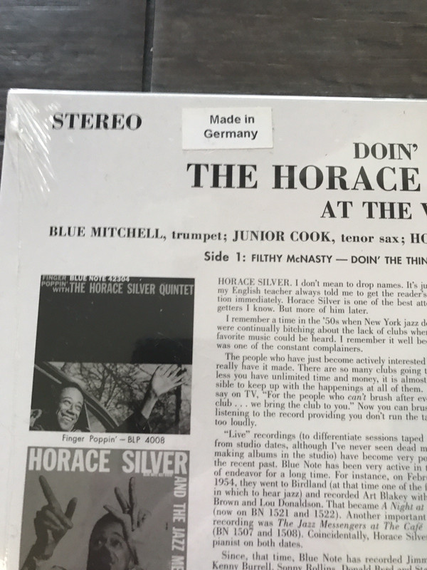 Horace Silver- Doin' the Thing (LP Blue Note , 2019 German Pressing) gallery