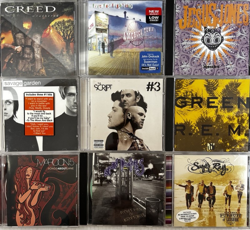 9 CD Lot Rock Alternative REM Savage Garden Jesus Jones The Script Five For Mint