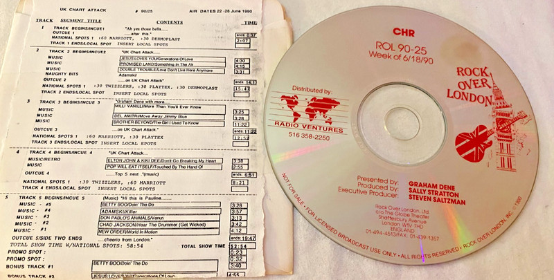 6/22/90 ROCK OVER LONDON: PROMISED LAND, DOUBLE TROUBLE, MILLI VANILLI,ADAMSKI
