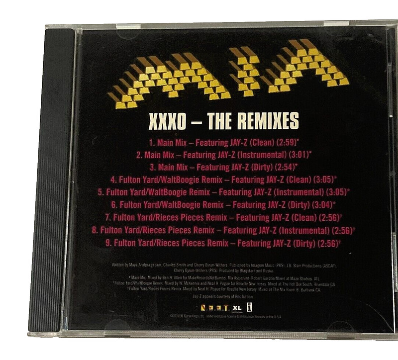MIA (ft. JAY-Z) «XXXO» THE REMIXES RARE PROMO MAXI CD 9 Mixes NM ~ M.I.A. ©2010