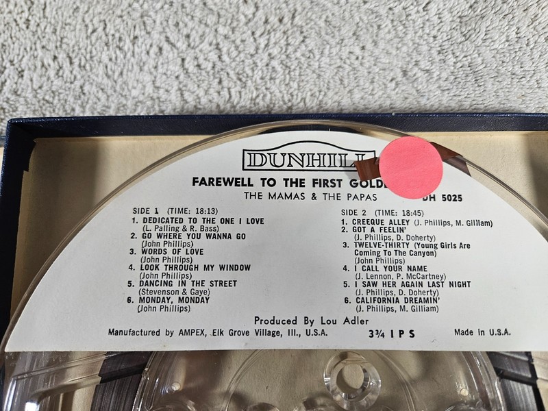 The Mamas & The Papas- Farewell To The First Golden Era Reel-To-Reel Tape gallery