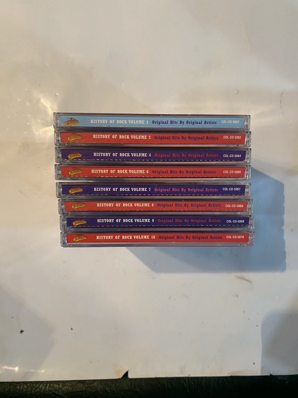 History of Rock 8 CD Lot by Various (CD, 2002) Volumes 1 2 4 6 7 8 9 & 10 Oldies