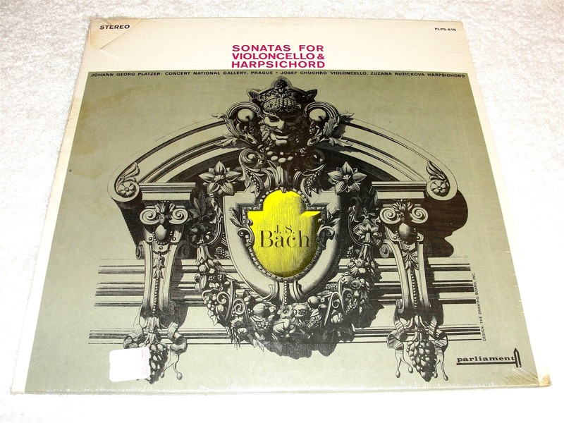 Josef Chuchro, Zuzana Ruzickova ‎»Bach:Sonatas-Violoncello&Harpsichord», SEALED!