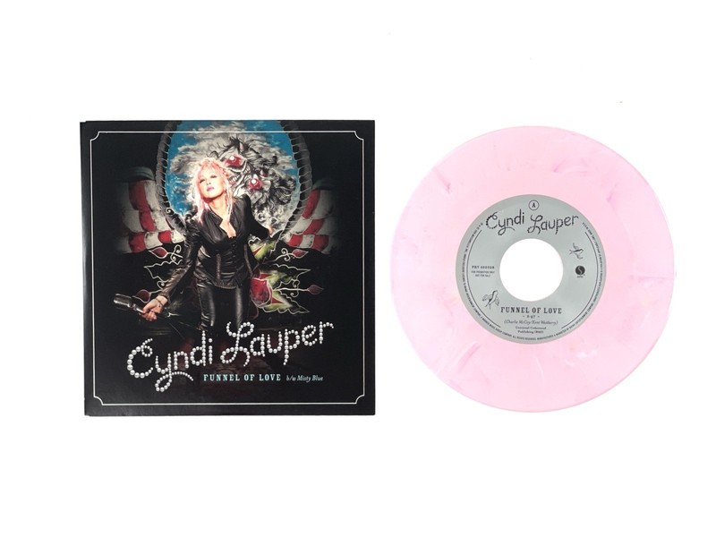 Cyndi Lauper Pink Colored 7” Vinyl Record Funnel of Love Limited Edition Rare