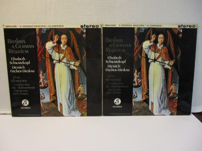 2431: Otto Klemperer «Brahms German Requiem 2LP BLUE/SILVER» Columbia UK STEREO