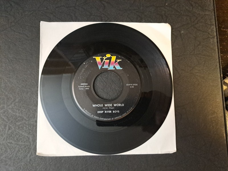Deep River Boys Whole Wide World / All My Love Belongs To You 1956 Vik Single