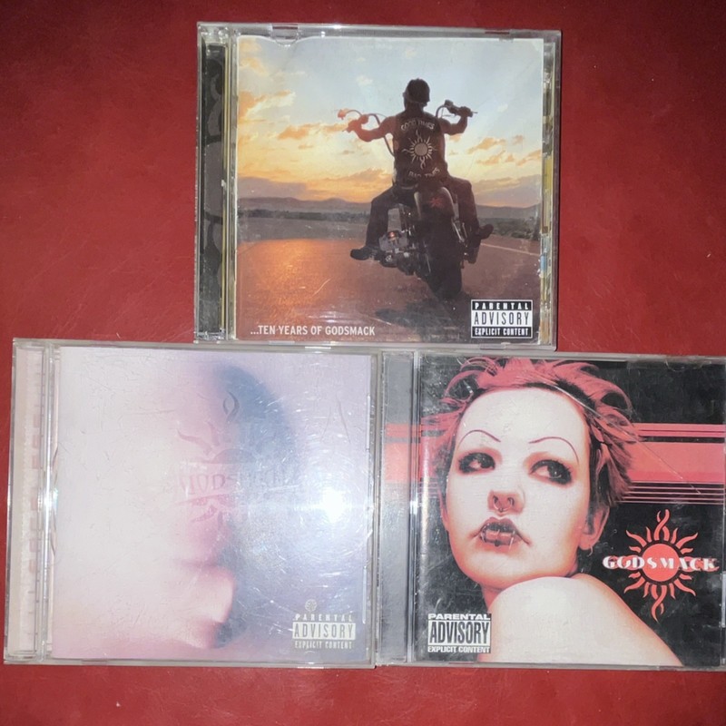 Godsmack Lot of 3 CDS – Ten Years Faceless Self-Titled Rock Metal Album