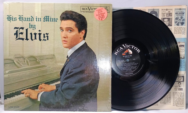First pressing lp ELVIS PRESLEY His Hand in Mine 1960 RCA white top 3S/4S shrink