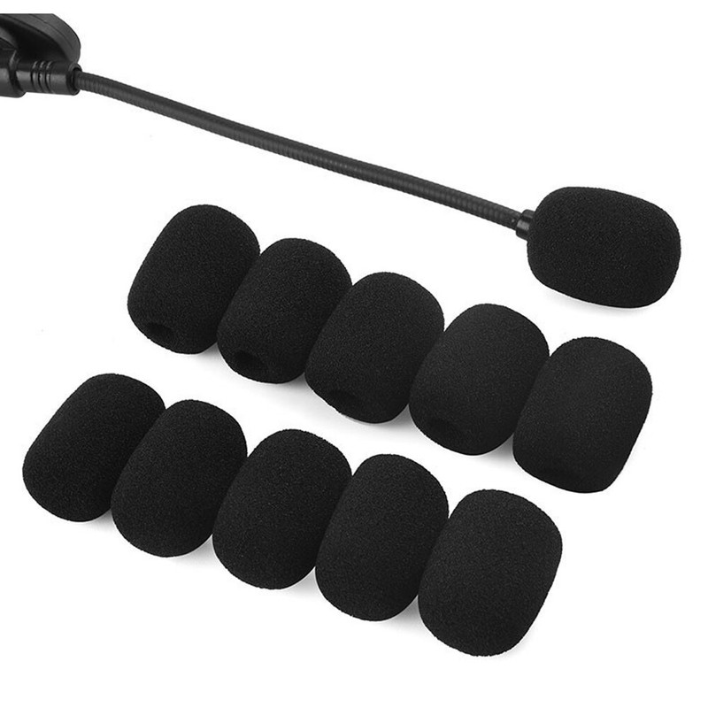 Microphone Sponge Foam Windscreen Cover Headset Foam Cover Cap Mic Cover 10pcs gallery