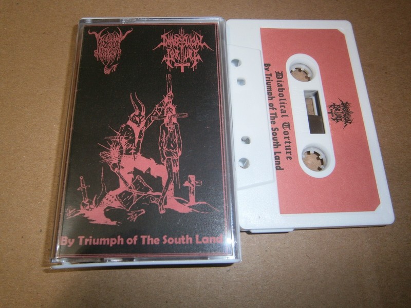 BLACK ANGEL / DIABOLICAL TORTURE – By Triumph of the South Land. Split Tape