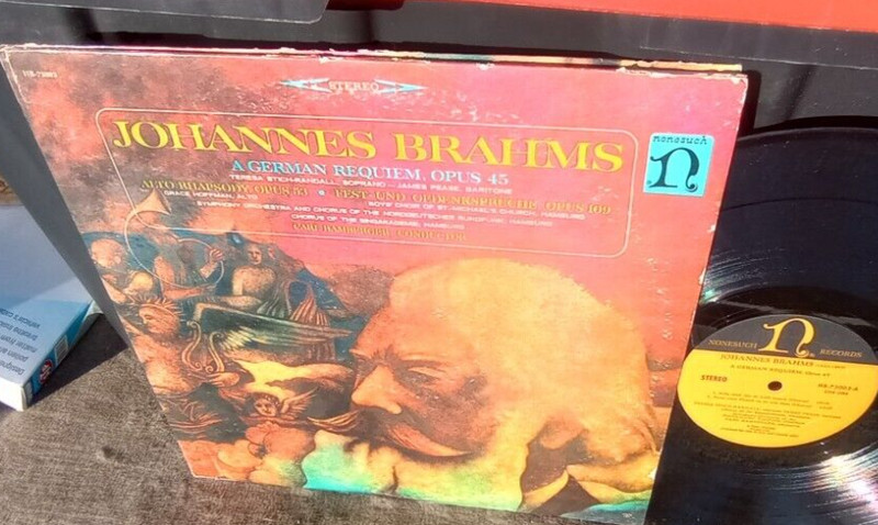 CLASSICAL LP, CARL BAMBERGER, JOHANNES BRAHMS: OPUS 45 , VG++, SPIN CLEANED !