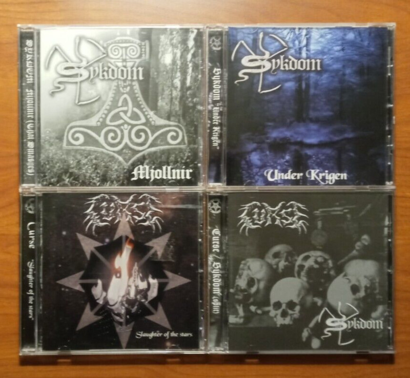 Sykdom / Curse – 4 CD Lot Ulver Aeba Svartskogg Massemord Potentiam Craft Thule