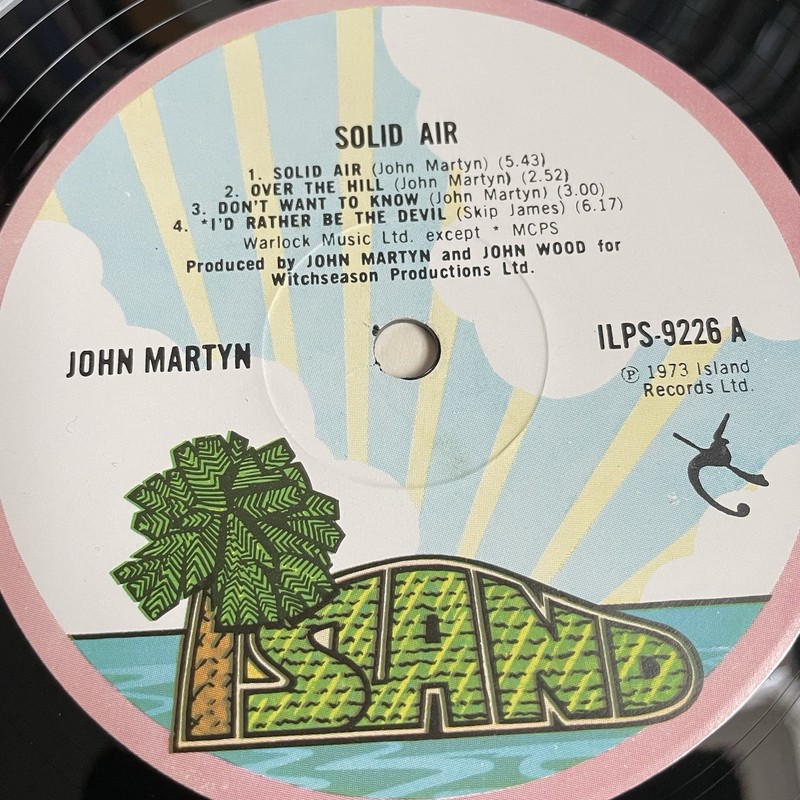 John Martyn – Solid Air Vinyl Record FIRST UK Pressing 1973 PINK RIM ILPS 9226 gallery