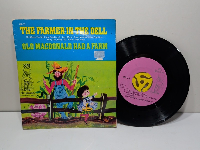 ✨Mr. Pickwick✨ “The Farmer In The Dell, Old Macdonald Had A Farm” EP 45 Record