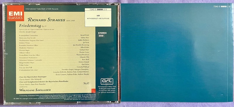 Richard Strauss: Friedenstag - Wolfgang Sawallisch CD Box Set 1999 EMI Classics gallery