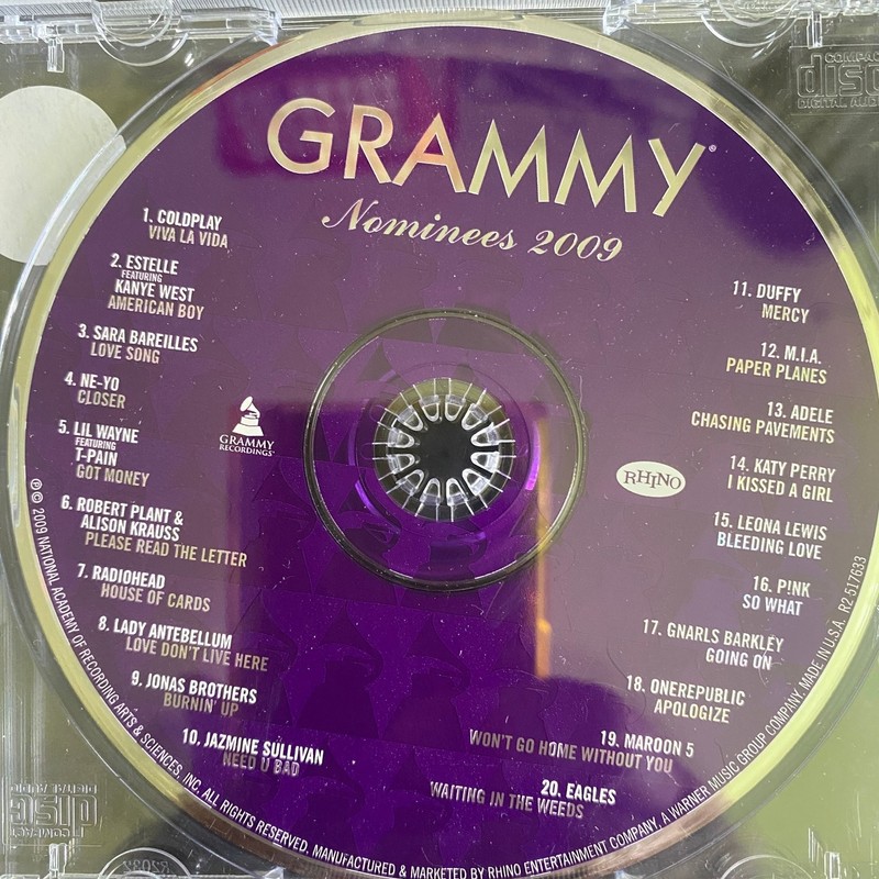 GRAMMY Nominees 2009 CD Compilation Pop R&B Rock Rhino Made in USA