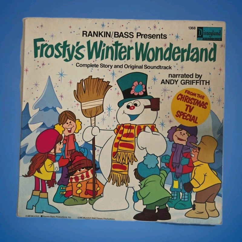 Frosty’s Winter Wonderland LP Vinyl 1976 Andy Griffith Disney’s TV Show Snowman