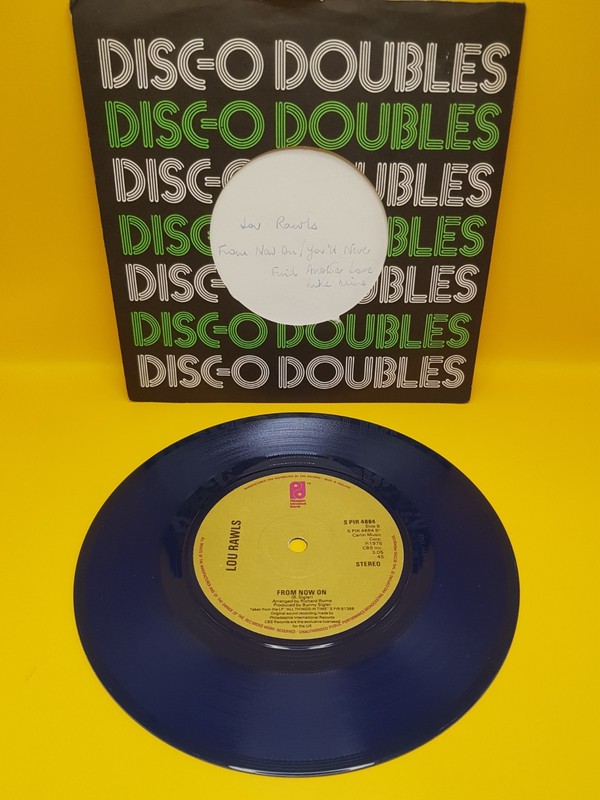 Lou Rawls From Now On 7” Blue Vinyl Single Record Disco Double 1976 PD