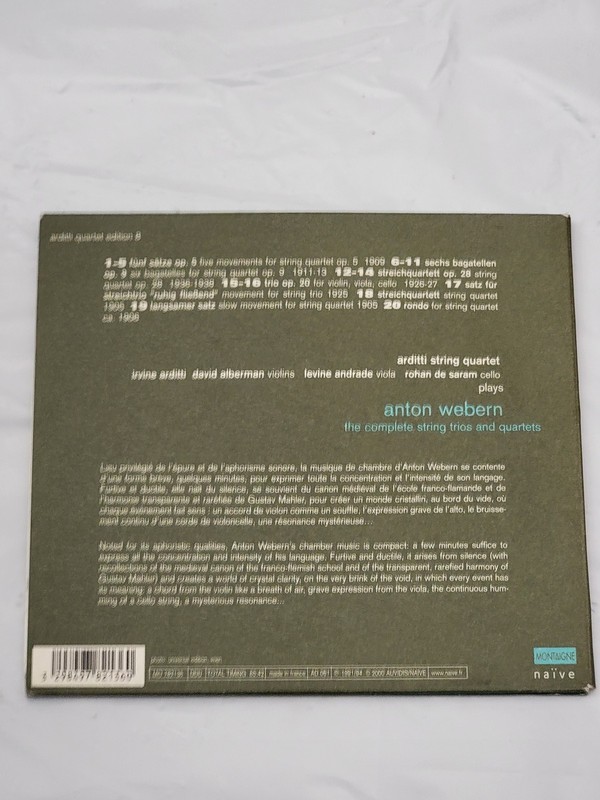 Anton Webern Complete String Trios and Quartets Naive Montaigne Arditti Quartet gallery