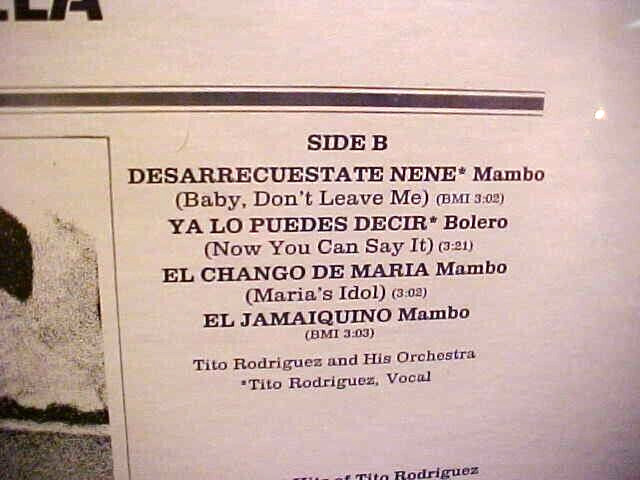 TITO RODRIGUEZ LP Rca 1970's LATIN JAZZ PERCUSSION Me Lo Dijo Adela NEAR MINT NM gallery