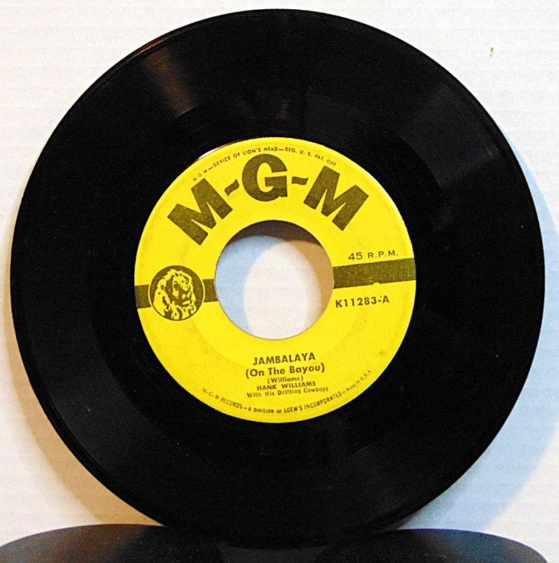 Hank Williams - Jambalaya (On The Bayou) - 1952 MGM K11283 Country 7" 45 Record gallery