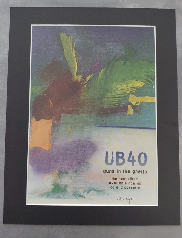 UB40 Guns In The Ghetto Promo Original Album Advert Mounted 14×11″