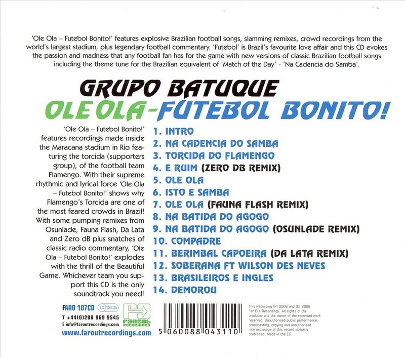 GRUPO BATUQUE – OLE OLA: FUTEBOL BONITO * NEW CD