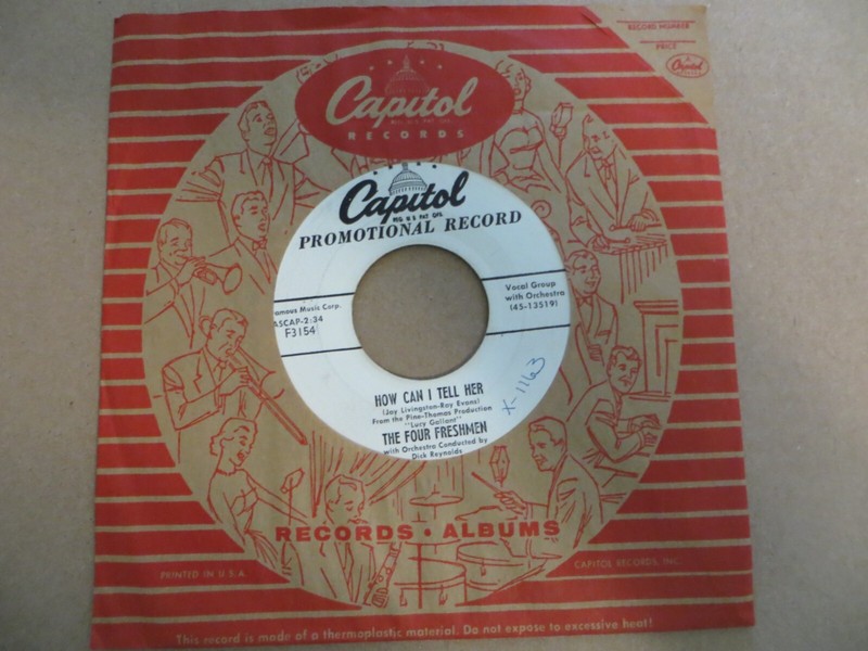 The Four Freshmen – Day By Day - 1955 Capitol Records F3154 7" Single VG/Generic gallery