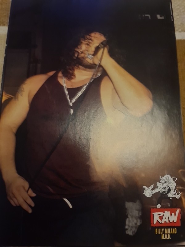 Vintage BILLY MILANO M.O.D MOD / KREATOR A4 POSTER RAW MAGAZINE CLIPPING